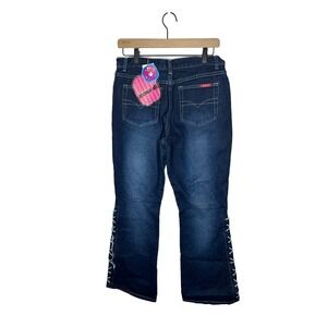 Vintage Y2k 14 1/2 Girls plus ZANA-DI  flare lace‎ leg jeans NEW with tags